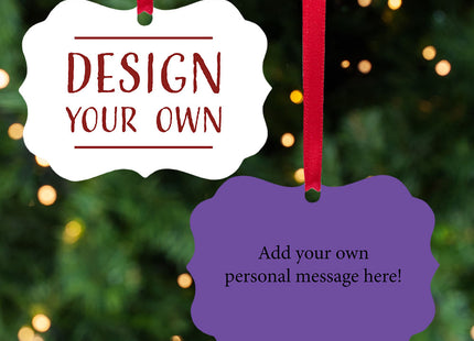 personalized personalized design your own metal christmas ornament – Christmas ornament, holiday tree decoration or gift