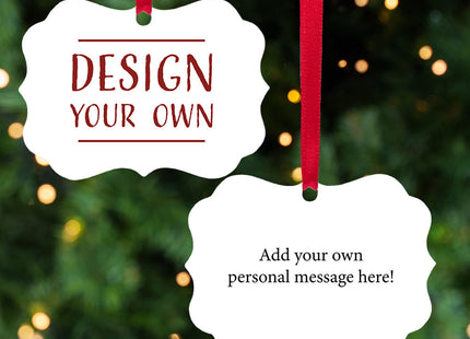 keepsake personalized design your own metal christmas ornament – Christmas ornament, holiday tree decoration or gift