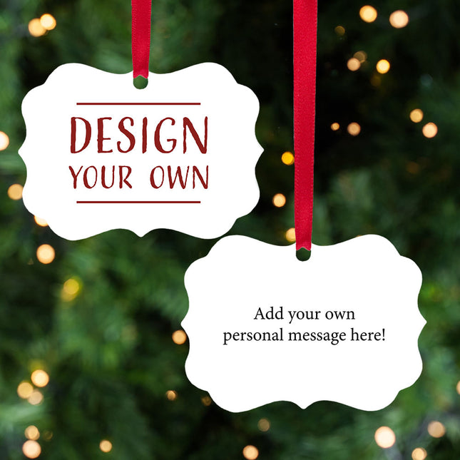 keepsake personalized design your own metal christmas ornament – Christmas ornament, holiday tree decoration or gift