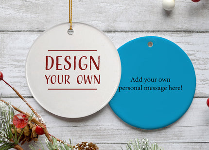 personalized personalized design your own round christmas ornament – Christmas ornament, holiday tree decoration or gift