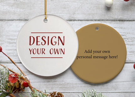 custom personalized design your own round christmas ornament – Christmas ornament, holiday tree decoration or gift