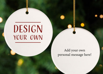 custom personalized design your own round christmas ornament – Christmas ornament, holiday tree decoration or gift