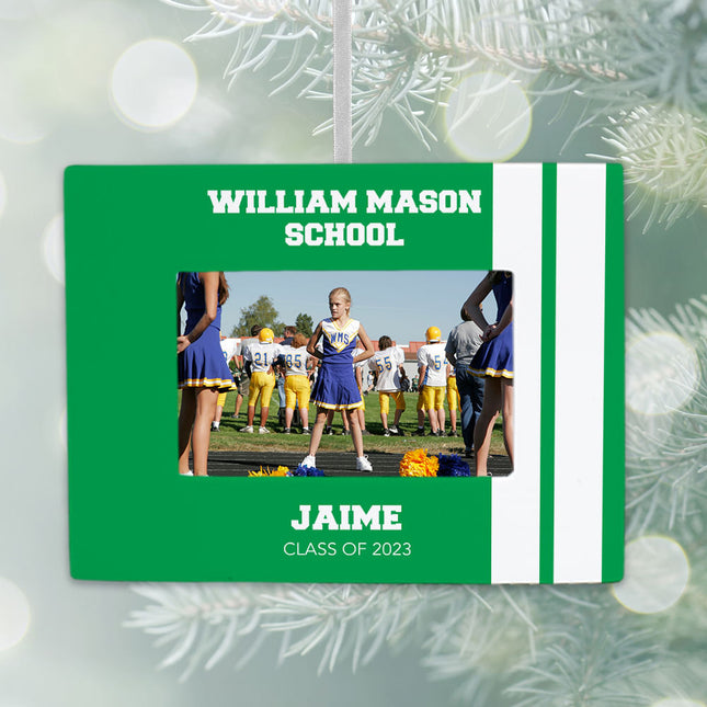 engraved personalized school picture frame christmas ornament – Christmas ornament, holiday tree decoration or gift