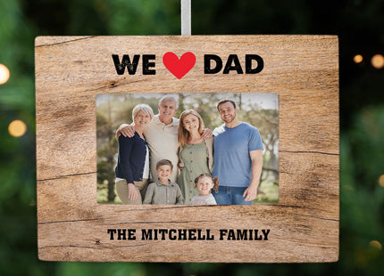 personalized personalized father's day picture frame photo ornament – Christmas ornament, holiday tree decoration or gift