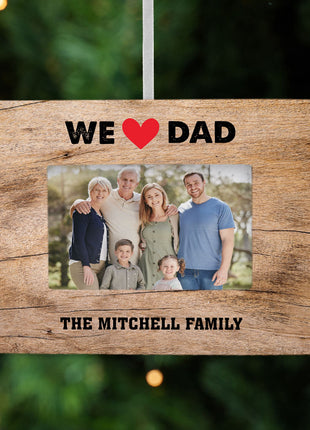 Personalized Father's Day Picture Frame Photo Ornament by ORNAMENTSHOP EXCLUSIVE Personalized Ornament