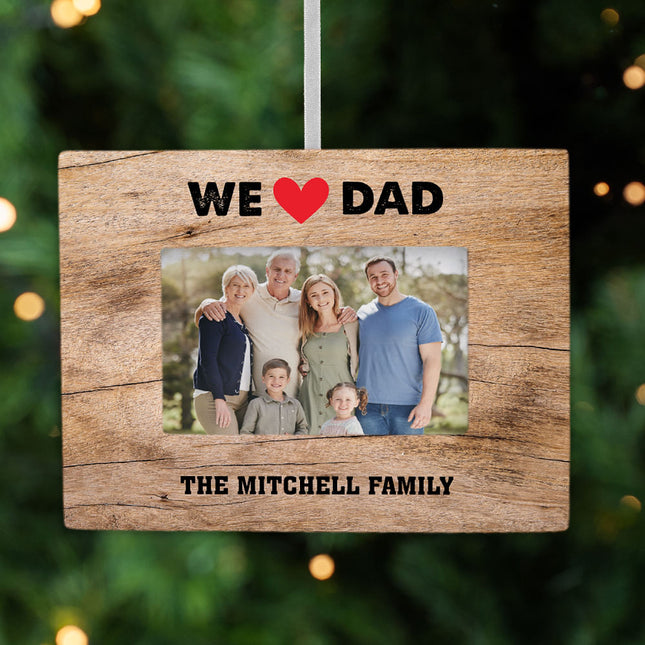 personalized personalized father's day picture frame photo ornament – Christmas ornament, holiday tree decoration or gift