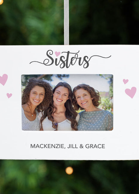 Personalized Sisters Picture Frame Photo Ornament by ORNAMENTSHOP EXCLUSIVE Personalized Ornament