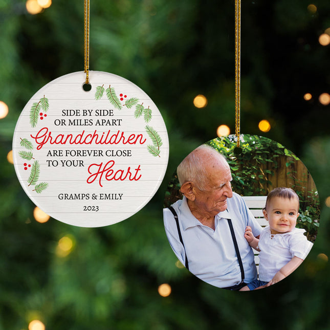 decorative personalized grandchildren christmas ornament – Christmas ornament, holiday tree decoration or gift