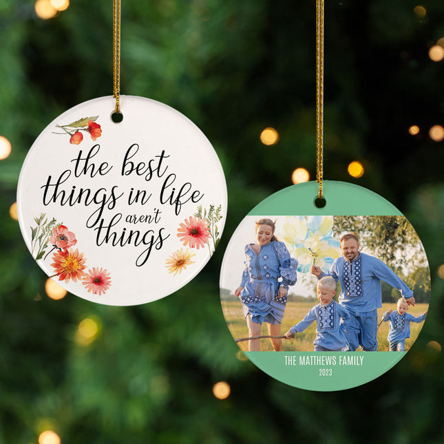 personalized personalized best things in life christmas ornament – Christmas ornament, holiday tree decoration or gift
