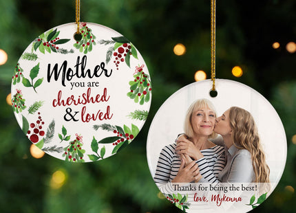 personalized personalized mother photo christmas ornament – Christmas ornament, holiday tree decoration or gift