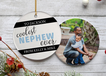 keepsake personalized nephew christmas ornament – Christmas ornament, holiday tree decoration or gift