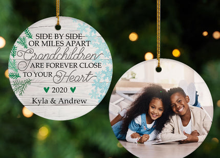 holiday personalized grandchildren photo christmas ornament – Christmas ornament, holiday tree decoration or gift