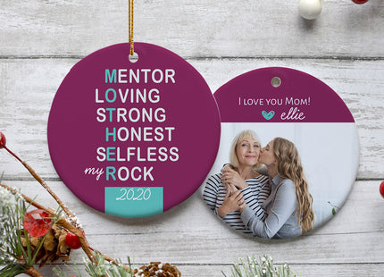personalized personalized meaning of mother photo christmas ornament – Christmas ornament, holiday tree decoration or gift