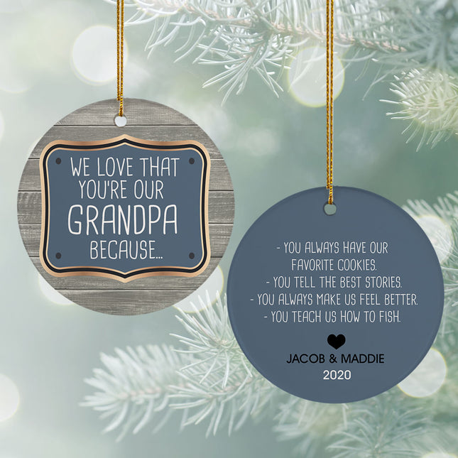 holiday personalized reasons we love christmas ornament – Christmas ornament, holiday tree decoration or gift