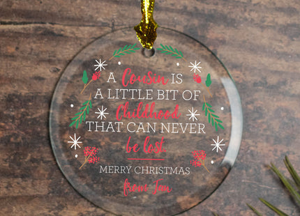 holiday personalized cousins christmas ornament – Christmas ornament, holiday tree decoration or gift