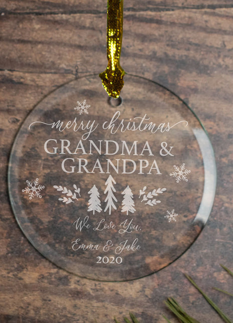 Personalized Merry Xmas Christmas Ornament by ORNAMENT SHOP EXCLUSIVE Personalized Glass Ornament