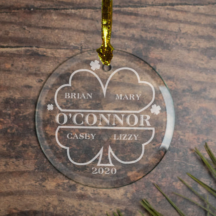 keepsake personalized irish family of 4 christmas ornament – Christmas ornament, holiday tree decoration or gift