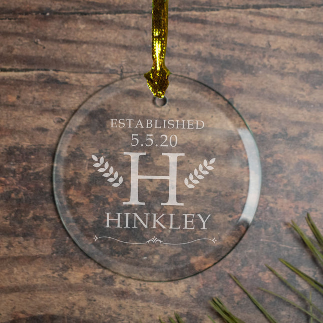 holiday personalized monogram family christmas ornament – Christmas ornament, holiday tree decoration or gift