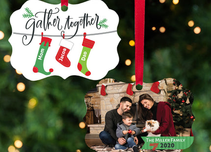 decorative personalized stocking family of 3 christmas ornament – Christmas ornament, holiday tree decoration or gift