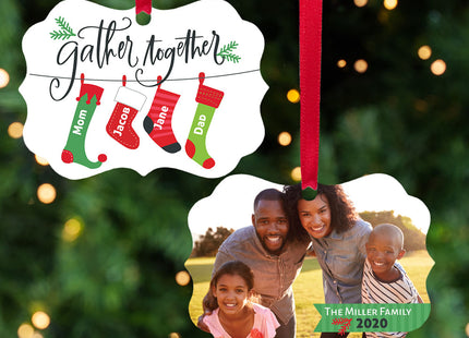 personalized personalized stocking family of 4 christmas ornament – Christmas ornament, holiday tree decoration or gift