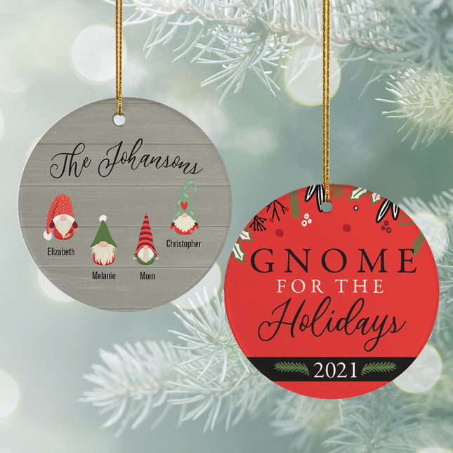 decorative personalized gnome for the holidays (4) christmas ornament – Christmas ornament, holiday tree decoration or gift