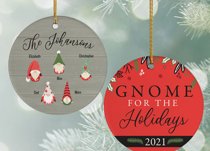 personalized personalized gnome for the holidays (5) christmas ornament – Christmas ornament, holiday tree decoration or gift