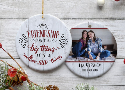 engraved personalized best friends christmas ornament – Christmas ornament, holiday tree decoration or gift