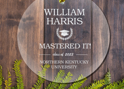 engraved personalized mastered it christmas ornament – Christmas ornament, holiday tree decoration or gift