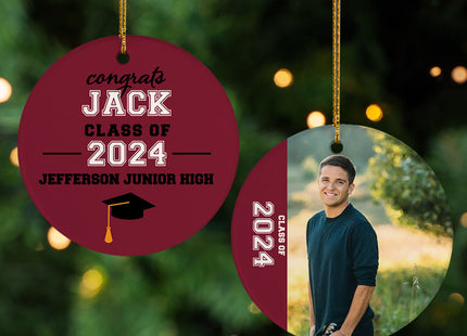 keepsake personalized graduation photo christmas ornament – Christmas ornament, holiday tree decoration or gift