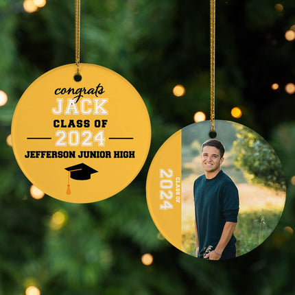 personalized personalized graduation photo christmas ornament – Christmas ornament, holiday tree decoration or gift