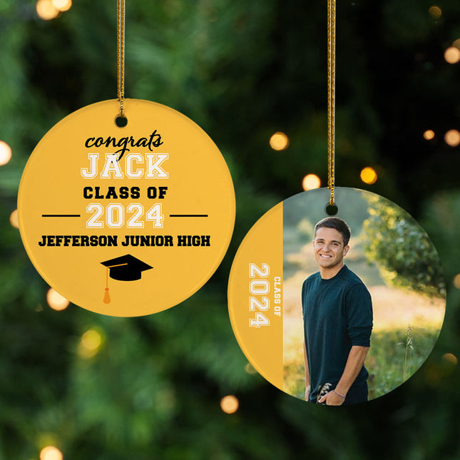 personalized personalized graduation photo christmas ornament – Christmas ornament, holiday tree decoration or gift