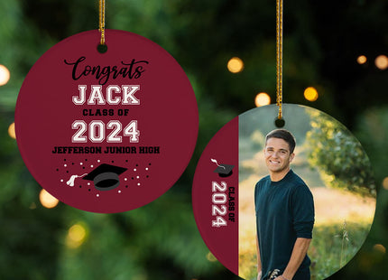 keepsake personalized graduation christmas ornament - babyblue – Christmas ornament, holiday tree decoration or gift