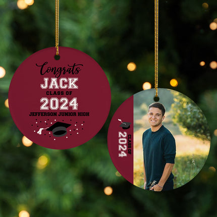 keepsake personalized graduation christmas ornament - babyblue – Christmas ornament, holiday tree decoration or gift