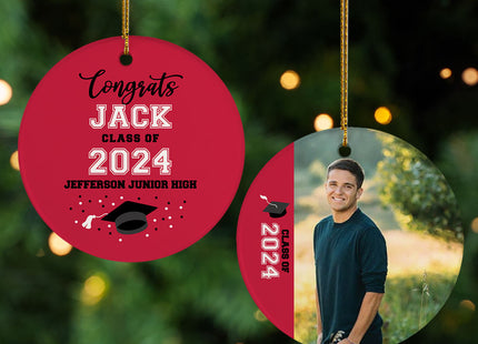 decorative personalized graduation christmas ornament - purple – Christmas ornament, holiday tree decoration or gift