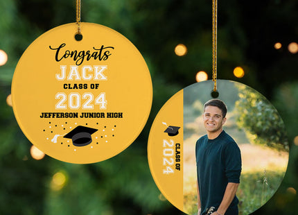 personalized personalized graduation christmas ornament - red – Christmas ornament, holiday tree decoration or gift