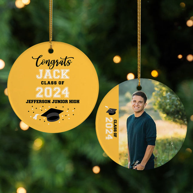 personalized personalized graduation christmas ornament - red – Christmas ornament, holiday tree decoration or gift