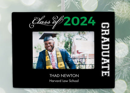 personalized personalized college graduate picture frame photo ornament – Christmas ornament, holiday tree decoration or gift