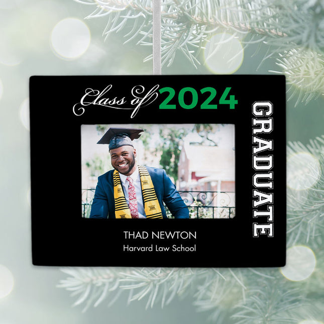 personalized personalized college graduate picture frame photo ornament – Christmas ornament, holiday tree decoration or gift