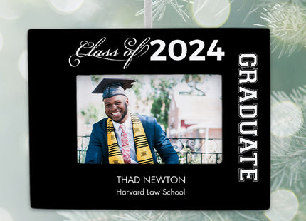 personalized personalized college graduate picture frame photo ornament – Christmas ornament, holiday tree decoration or gift