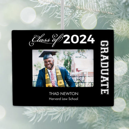 personalized personalized college graduate picture frame photo ornament – Christmas ornament, holiday tree decoration or gift