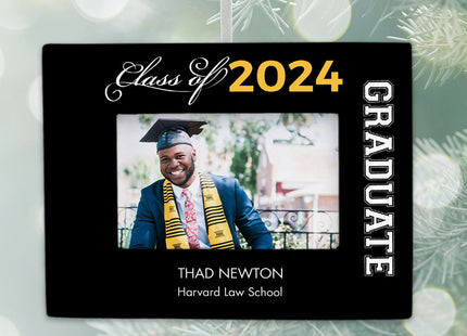 keepsake personalized college graduate picture frame photo ornament – Christmas ornament, holiday tree decoration or gift