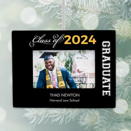 keepsake personalized college graduate picture frame photo ornament – Christmas ornament, holiday tree decoration or gift
