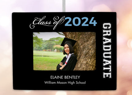 personalized personalized graduate picture frame photo ornament – Christmas ornament, holiday tree decoration or gift