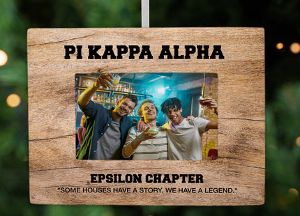 personalized personalized fraternity picture frame photo ornament – Christmas ornament, holiday tree decoration or gift