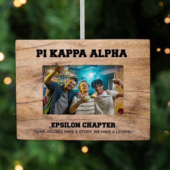 personalized personalized fraternity picture frame photo ornament – Christmas ornament, holiday tree decoration or gift