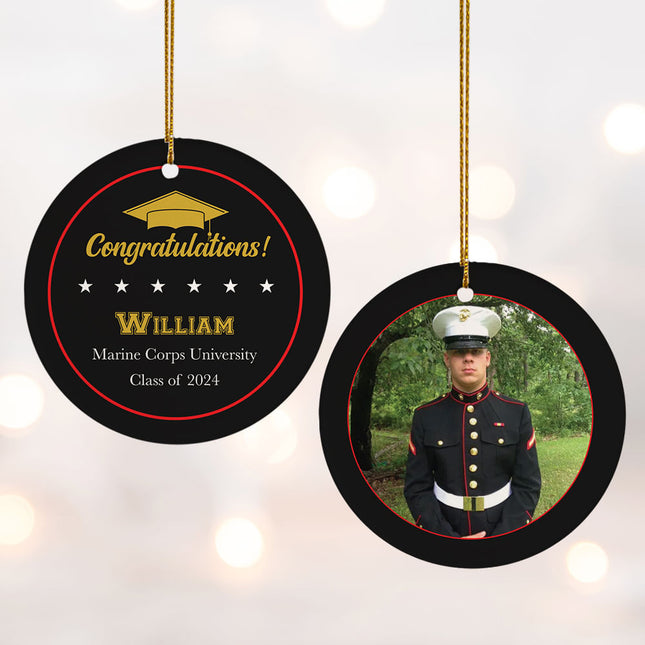 keepsake personalized military graduation christmas ornament – Christmas ornament, holiday tree decoration or gift