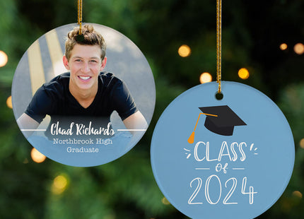 personalized personalized graduation photo christmas ornament – Christmas ornament, holiday tree decoration or gift