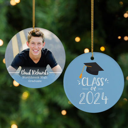 personalized personalized graduation photo christmas ornament – Christmas ornament, holiday tree decoration or gift
