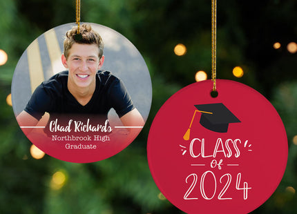 keepsake personalized graduation photo christmas ornament – Christmas ornament, holiday tree decoration or gift