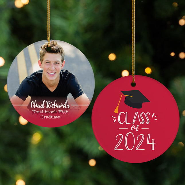 keepsake personalized graduation photo christmas ornament – Christmas ornament, holiday tree decoration or gift